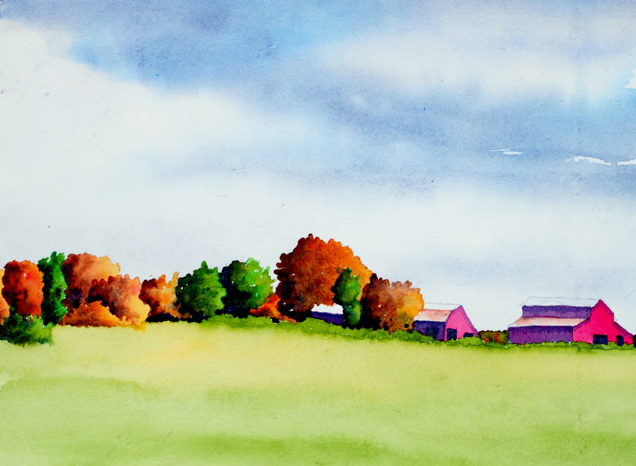 Click here to view red barns 3 by sherman barnes